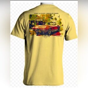 NEW Chaos ‘65 Corvette Stingray ”Butter” color T-Shirt / X-Lg Christmas NEW